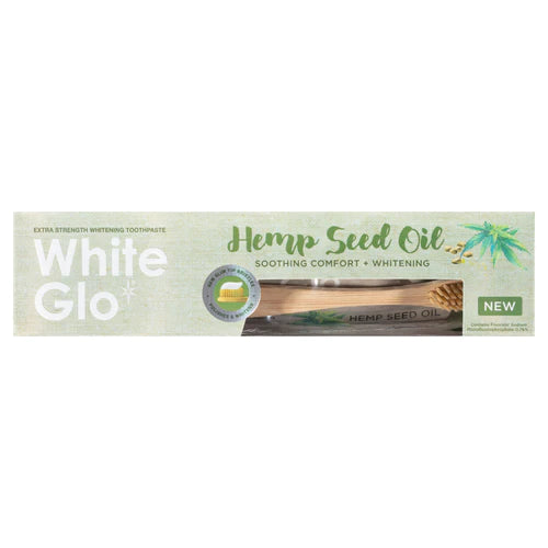 WhiteGlo Hemp Seed Oil Toothpaste w/ Eco Toothbrush (150 g)