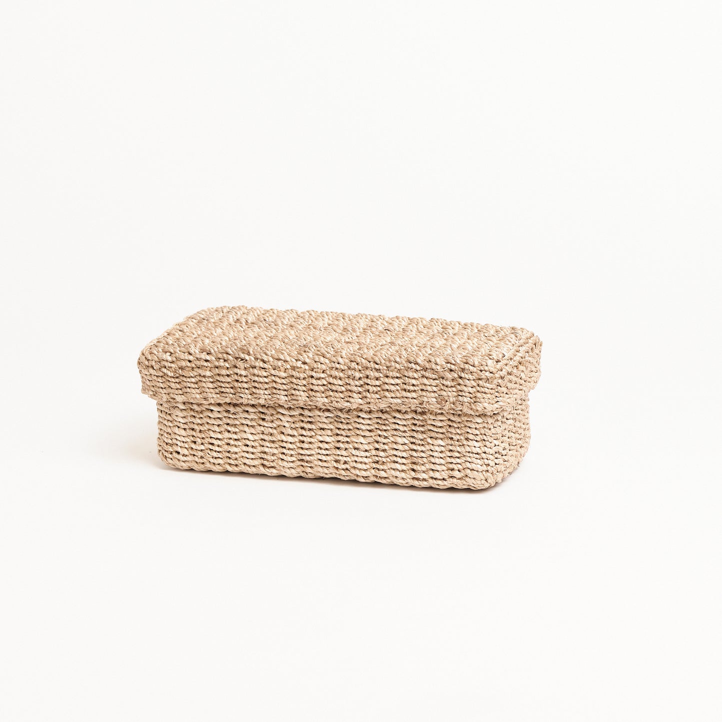 Abaca Twine Utensil Organizer With Cover (Plain)
