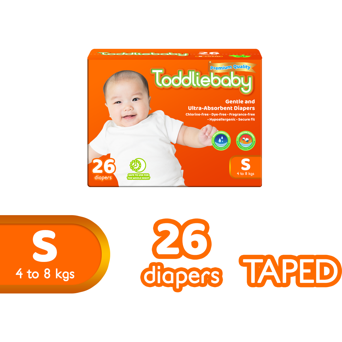 Toddliebaby Gentle Touch Diapers (Small)